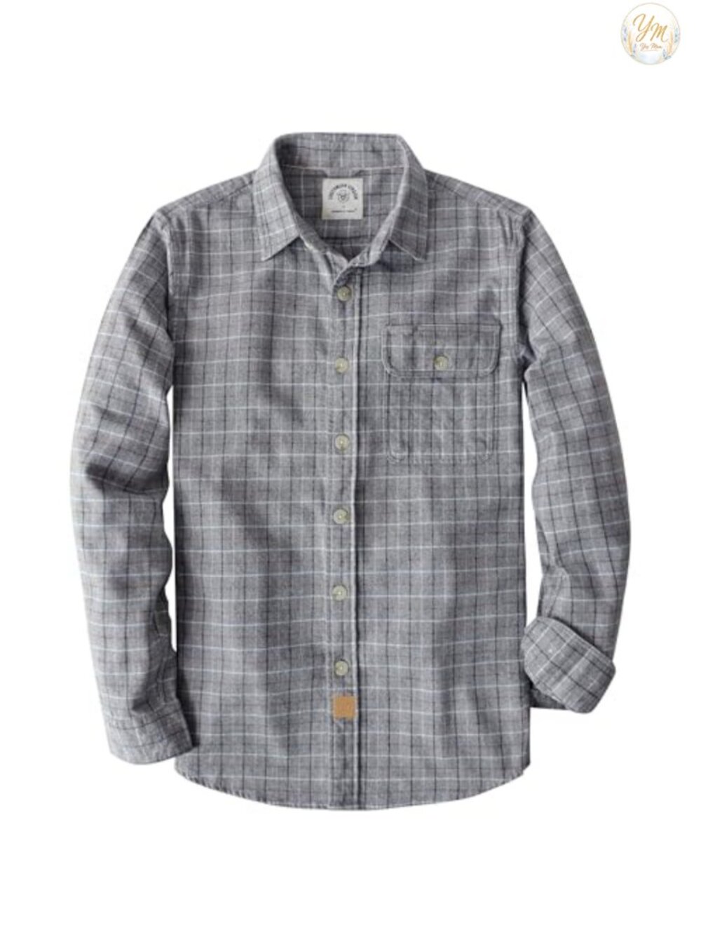 Men's Flannel Shirt Long Sleeve Cotton Plaid Button Down Casual